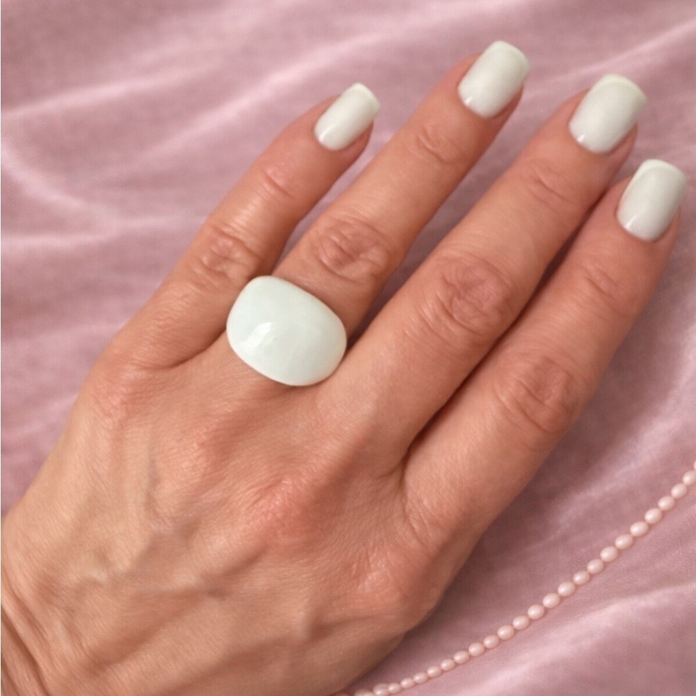 Anthropologie White Gold Ring